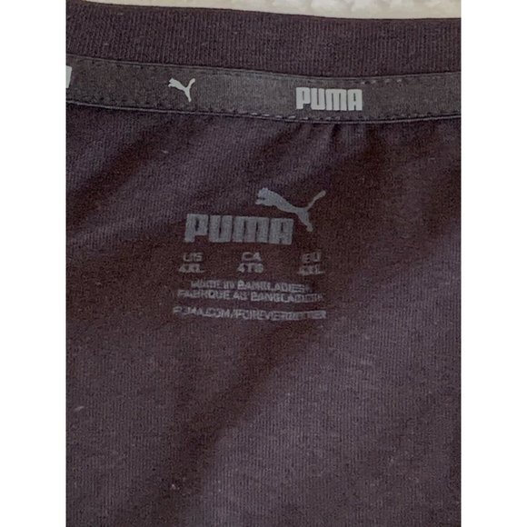 Men’s TShirt Size 4XL PUMA Tilt Tape Tee Black Short Sleeve Crew Neck 100%Cotton - Picture 8 of 10